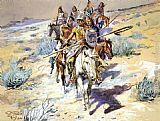 Charles Marion Russell Canvas Paintings - Return of the Warriors